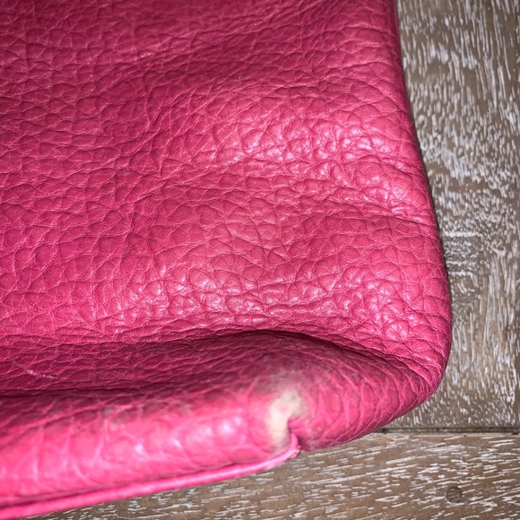 Plinio Visona Pink Leather Bamboo Handle Tote - Picture 12 of 17